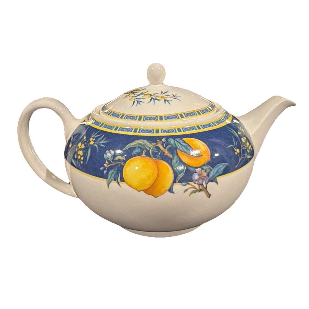 Wedgwood Citrons Bone China Teapot With Klid Made‎ In England Lemons